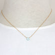 Blue Topaz Small Pendant Necklace