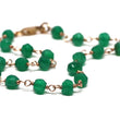 Green Onyx Bracelet in Wire Wrapped Rose Gold
