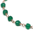 Green Onyx Bracelet in Wire Wrapped Rose Gold