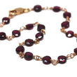 Garnet Bracelet in Wire Wrapped Rose Gold
