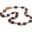 Garnet Bracelet in Wire Wrapped Rose Gold