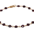 Garnet Bracelet in Wire Wrapped Rose Gold