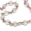Rose Quartz Bracelet in Wire Wrapped Rose Gold