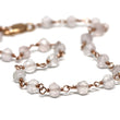 Rose Quartz Bracelet in Wire Wrapped Rose Gold