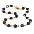 Black Spinel Bracelet in Wire Wrapped Rose Gold