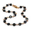 Black Spinel Bracelet in Wire Wrapped Rose Gold
