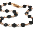 Black Spinel Bracelet in Wire Wrapped Rose Gold