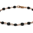 Black Spinel Bracelet in Wire Wrapped Rose Gold