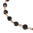 Black Spinel Bracelet in Wire Wrapped Rose Gold