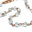 London Blue Topaz Bracelet in Wire Wrapped Rose Gold