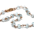 London Blue Topaz Bracelet in Wire Wrapped Rose Gold