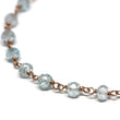 London Blue Topaz Bracelet in Wire Wrapped Rose Gold