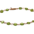 Peridot Bracelet in Wire Wrapped Rose Gold