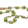 Peridot Bracelet in Wire Wrapped Rose Gold