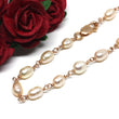 Peach Pearl Bracelet in Wire Wrapped Rose Gold