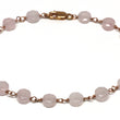 Rose Quartz Bracelet in Wire Wrapped Rose Gold