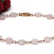 Rose Quartz Bracelet in Wire Wrapped Rose Gold