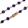 Lapis Lazuli Bracelet in Wire Wrapped Rose Gold