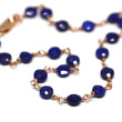 Lapis Lazuli Bracelet in Wire Wrapped Rose Gold