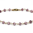 Pink Quartz Bracelet in Wire Wrapped Gold