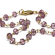 Pink Quartz Bracelet in Wire Wrapped Gold