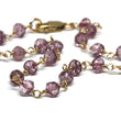 Pink Quartz Bracelet in Wire Wrapped Gold