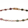 Watermelon Tourmaline Bracelet in Wire Wrapped Rose Gold