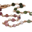 Watermelon Tourmaline Bracelet in Wire Wrapped Rose Gold