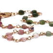 Watermelon Tourmaline Bracelet in Wire Wrapped Rose Gold
