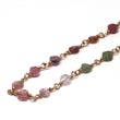 Watermelon Tourmaline Bracelet in Wire Wrapped Rose Gold