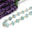 Apatite Bracelet in Wire Wrapped Gold