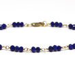 Lapis Lazuli Bracelet in Wire Wrapped Gold