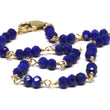 Lapis Lazuli Bracelet in Wire Wrapped Gold