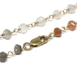 Moonstone Gradient Bracelet in Wire Wrapped Gold