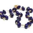 Lapis Lazuli Bracelet in Wire Wrapped Gold