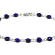 Lapis Lazuli Bracelet in Wire Wrapped Silver
