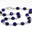 Lapis Lazuli Bracelet in Wire Wrapped Silver