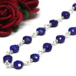 Lapis Lazuli Bracelet in Wire Wrapped Silver