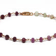 Ruby Gradient Bracelet in Wire Wrapped Rose Gold