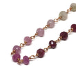 Ruby Gradient Bracelet in Wire Wrapped Rose Gold