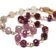 Ruby Gradient Bracelet in Wire Wrapped Rose Gold
