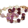 Ruby Gradient Bracelet in Wire Wrapped Rose Gold