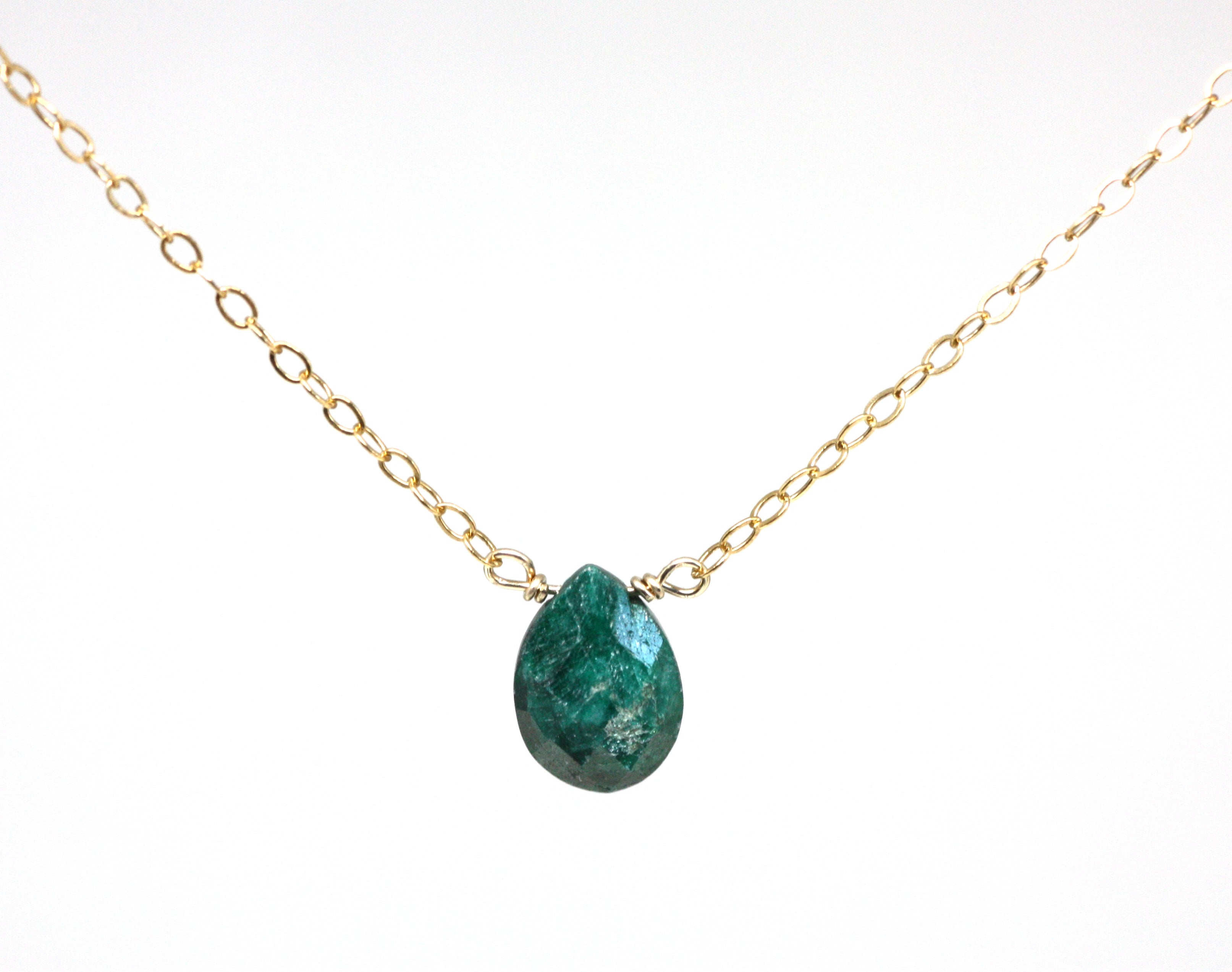 Emerald Small Pendant Necklace