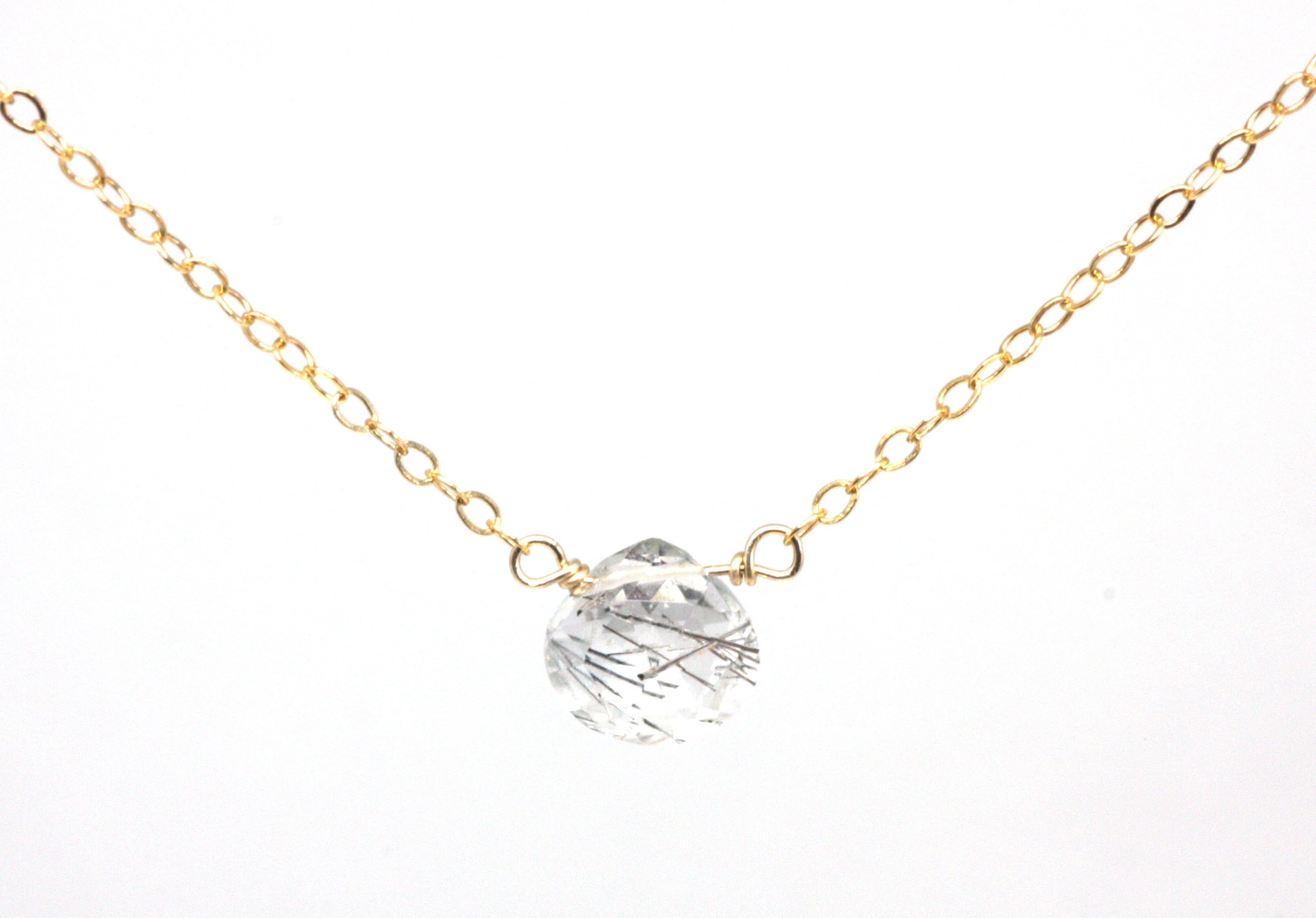 Graffiti Quartz Small Pendant Necklace