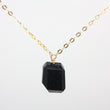Black Tourmaline Nugget Small Pendant Necklace