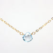 Blue Topaz Small Pendant Necklace