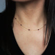 Garnet Wire Wrapped Layering Necklace