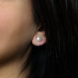 White Pearl Stud Earrings 6.5-7mm