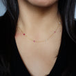 Ruby Wire Wrapped Layering Necklace