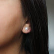 White Pearl Stud Earrings 7-7.5mm